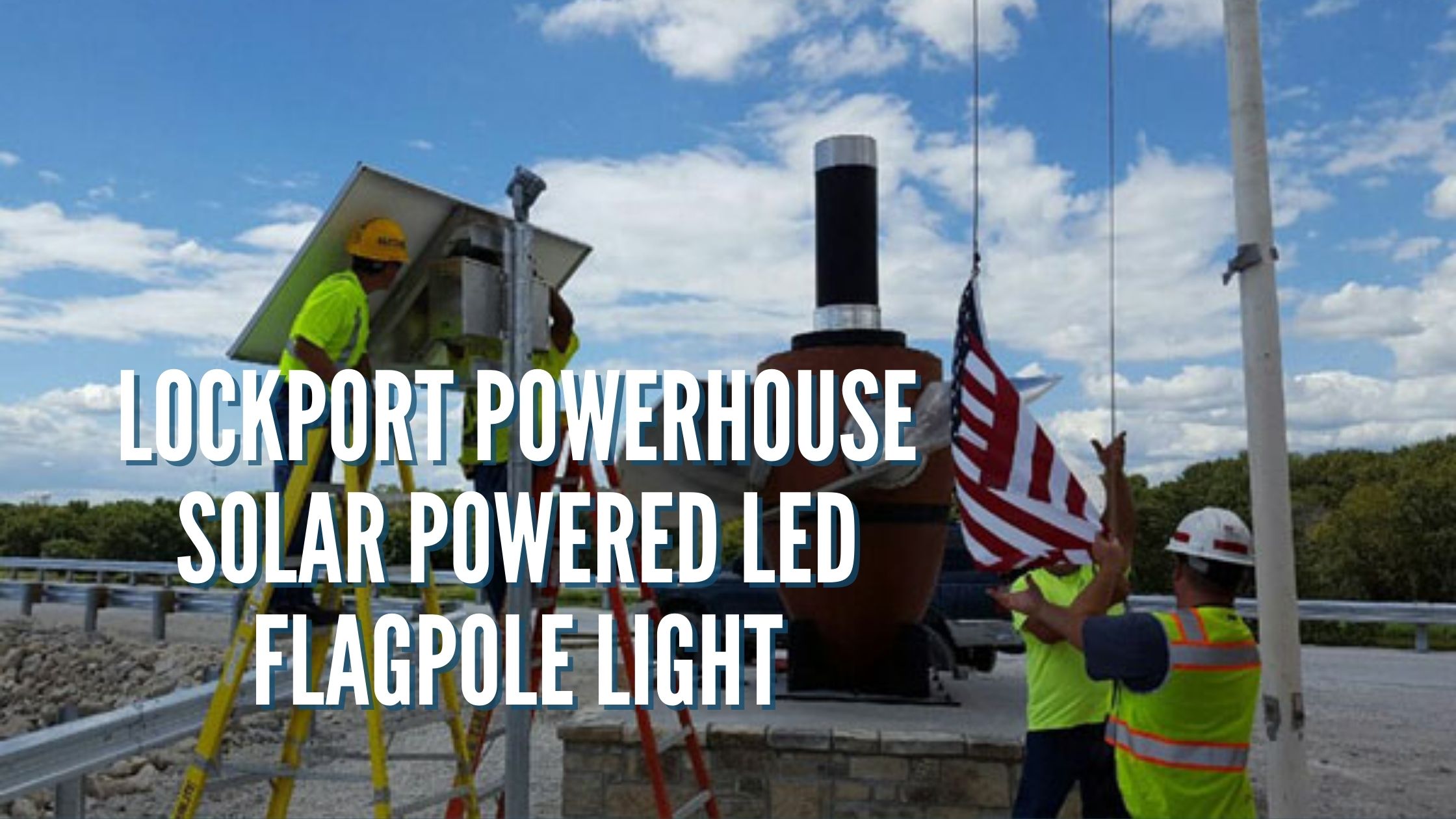 Solar powered online led flagpole light